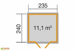 Abri De Jardin En Bois D’épicéa 219 Weka-Line T1 - 5,64 M² 7 Abri De Jardin En Bois D’épicéa 219 Weka-Line T1 - 5,64 M² -Refuge Jardin plan dimensions cabane jardin 219 weka line t1