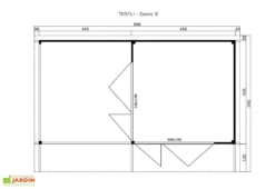 Abri De Jardin En Bois D’épicéa Brut Domeo 10 – 38,2 M² -Refuge Jardin plan domeo 10