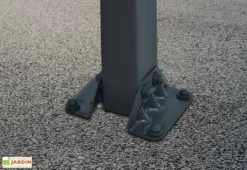 Carport En Aluminium Arcadia 5,07 X 3,59 M - Gris -Refuge Jardin platine carport aluminium almicar palram gris fonce