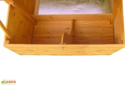 Poulailler Pavilly (0,9x2,3x1,5) -Refuge Jardin poulailler bois pavilly 227x94cm