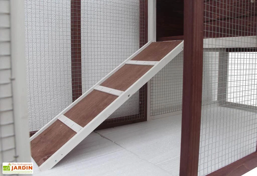 Poulailler En Bois Bicolore Standard 2-3 Poules (120 X 65 X 90 Cm) 3 Poulailler En Bois Bicolore Standard 2-3 Poules (120 X 65 X 90 Cm) – Image 3