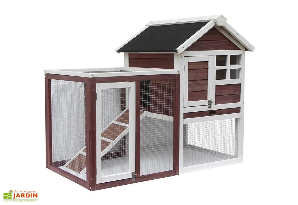 Poulailler En Bois Bicolore Standard 2-3 Poules (120 X 65 X 90 Cm) 2 Poulailler En Bois Bicolore Standard 2-3 Poules (120 X 65 X 90 Cm) – Image 2