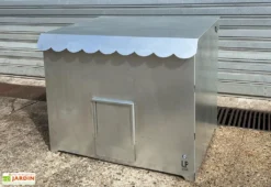 Poulailler 1 à 4 Poules En Acier Galvanisé – 86 X 78 X 76 Cm