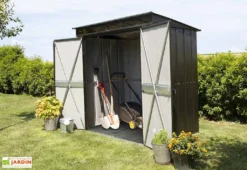 Armoire De Jardin En Acier Galvanisé 208 X 130 Cm