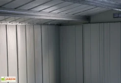 Abri De Jardin En Métal Galvanisé Anthracite Duramax 9 M² -Refuge Jardin renfort toiture abri jardin metal duramax duae1010pr 1