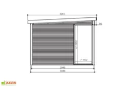 Solid Abri De Jardin En Bois D’épicéa Brut Avec Auvent - Sagres 21,14 M² -Refuge Jardin schema abri jardin solid sagres