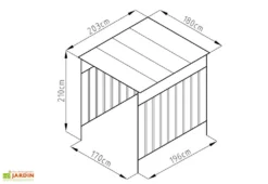 Abri à Vélo En Acier Anthracite 3,6 M² 9 Abri à Vélo En Acier Anthracite 3,6 M² -Refuge Jardin schema abri velo acier