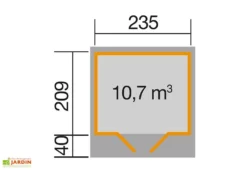 Refuge Jardin -Refuge Jardin schema cabane jardin monopente weka