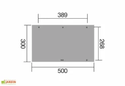 Carport Simple En Bois De Pin Traité Et PVC Avec Arc 606 A T1 - 15 M² -Refuge Jardin schema carport voiture bois arc weka