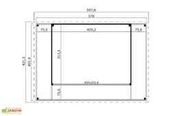 Studio De Jardin En Bois 23,2 M² Ep. 44 Mm – Doméo 4 V2 Plus + Terrasse -Refuge Jardin studio jardin habitable bois domeo 4 plus 24m2 plan