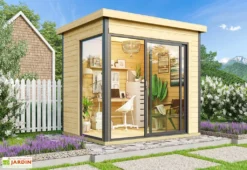 Refuge Jardin 24 Bureau De Jardin En Bois 5 M² Ep. 44 Mm – Doméo Mini Plus
