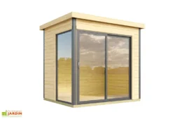 Bureau De Jardin En Bois 5 M² Ep. 44 Mm – Doméo Mini Plus -Refuge Jardin studio jardin habitable bois domeo mini 6m2