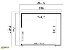 Bureau De Jardin En Bois 5 M² Ep. 44 Mm – Doméo Mini Plus -Refuge Jardin studio jardin habitable bois domeo mini 6m2 plan