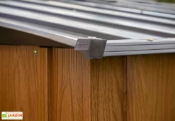 Abri De Jardin En Acier Galvanisé Imitation Bois 7 M² -Refuge Jardin toiture abri jardin acier galvanise imitation bois