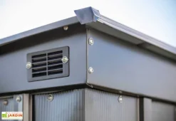 Armoire De Jardin En Acier Galvanisé 195 X 120 Cm -Refuge Jardin ventilation armoire jardin acier galvanise